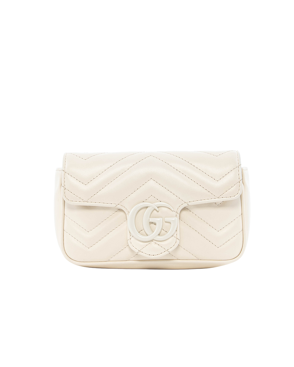 BA253275 GUCCI MARMONT SUPER MINI WHITE CALF WHW 699757 496334