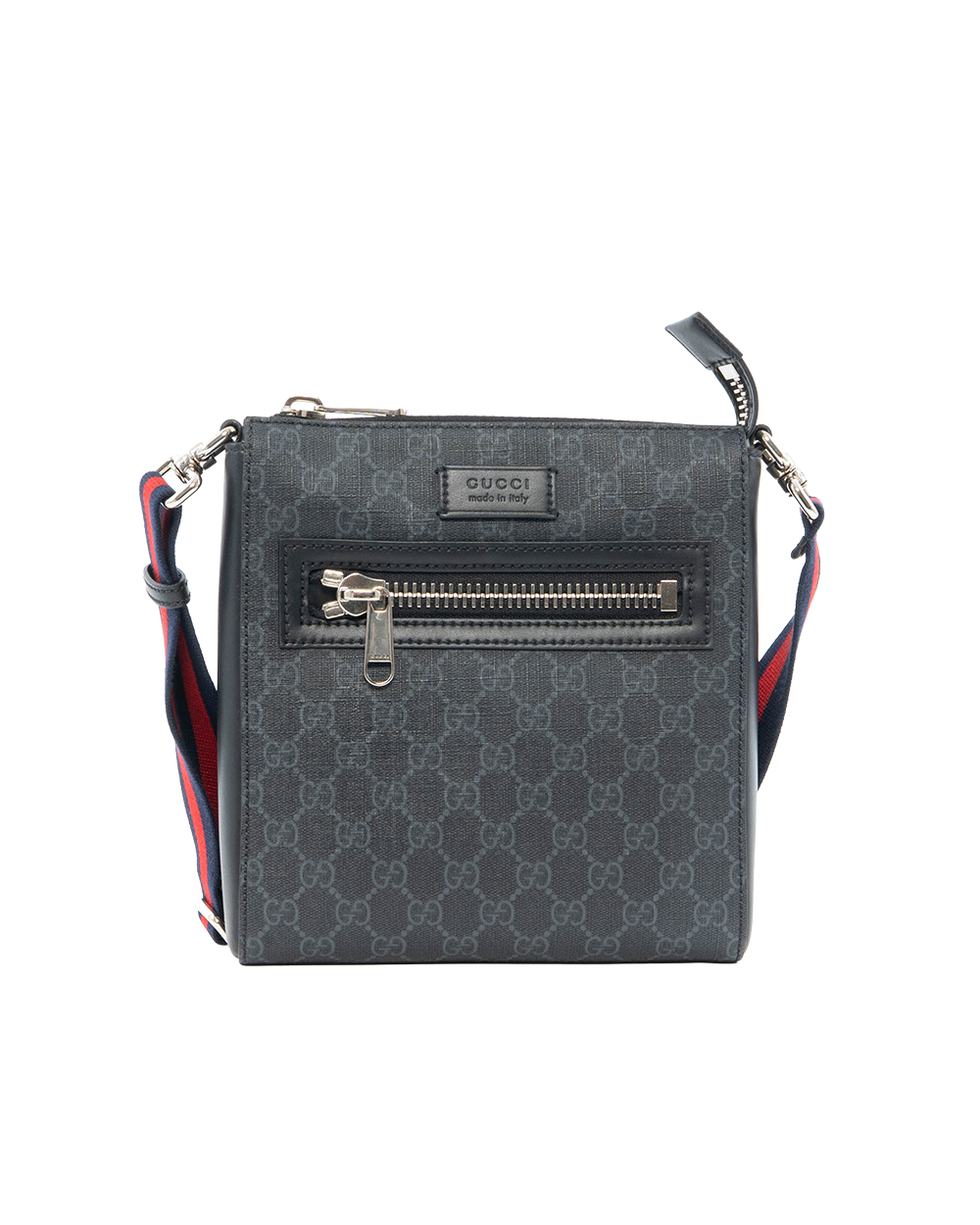 BA253283 GUCCI MESSENGER SMALL BLACK GG SUPREME MONOGRAM CANVAS SHW 523599 498879