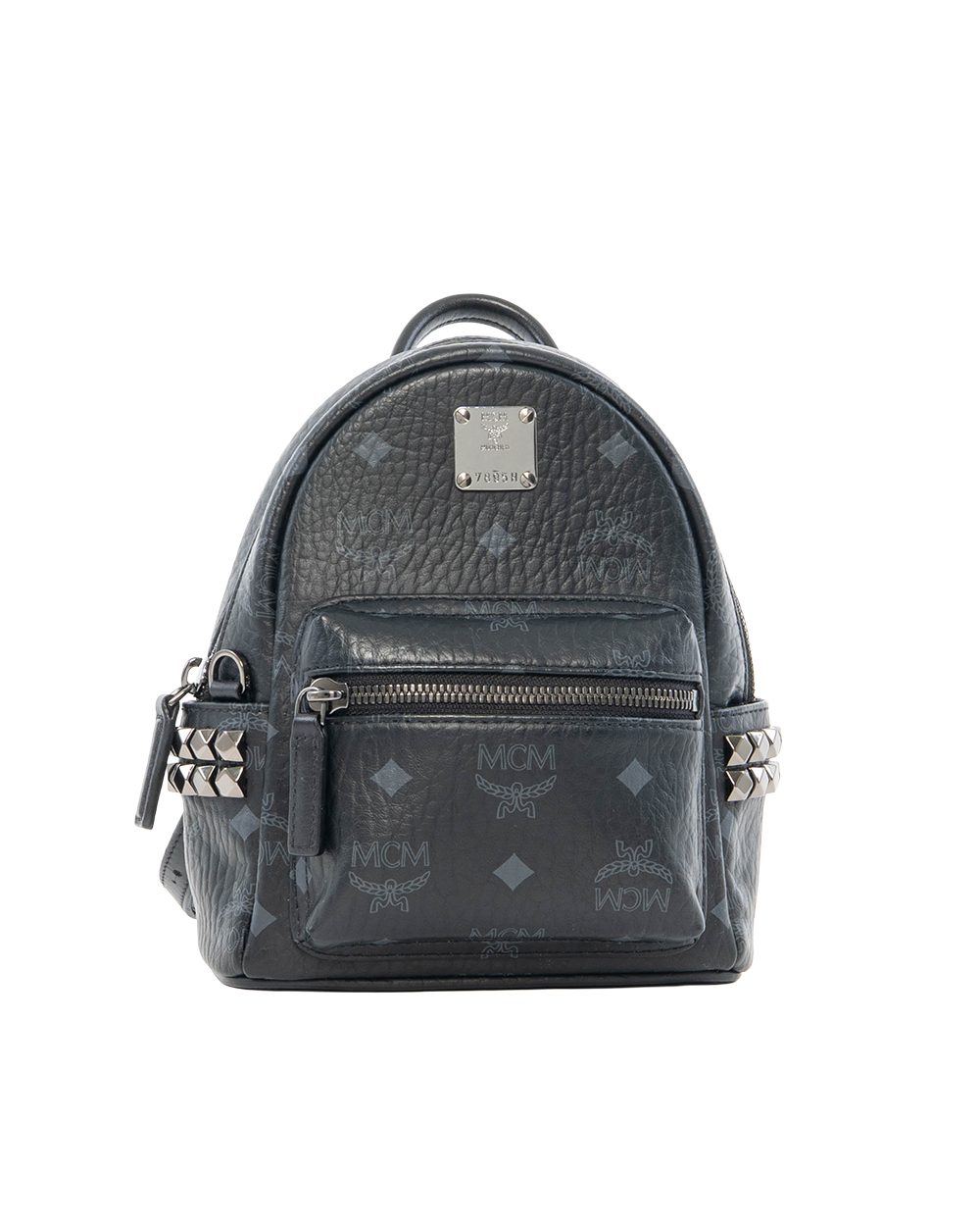 BA253290 MCM BACKPACK ROCKSTUD MINI BLACK CALF BHW MMK AAVE13 BK001