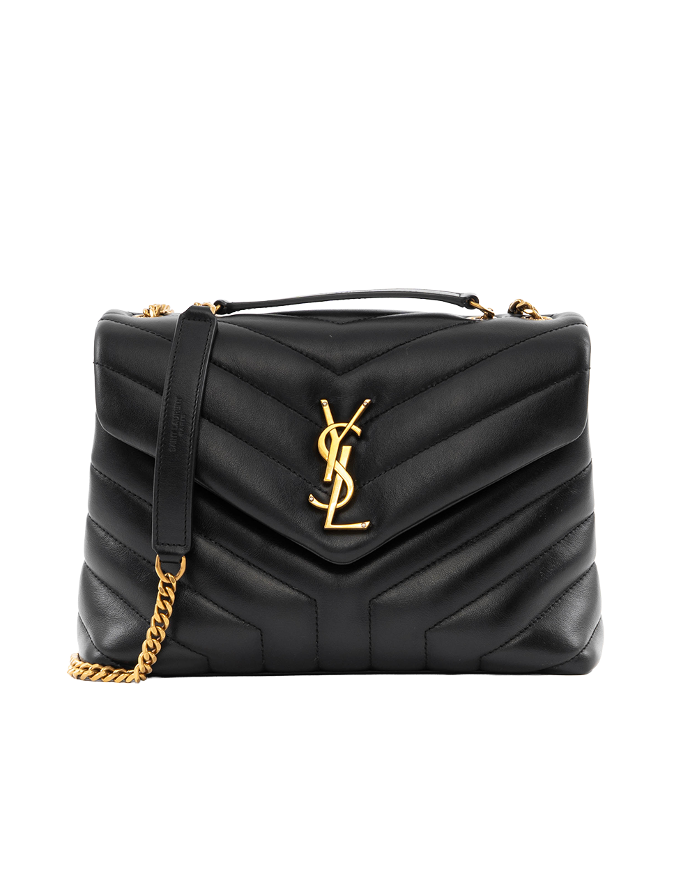 BA253295 YSL LOU LOU MEDIUM BLACK CALF GHW VTM494699 0522