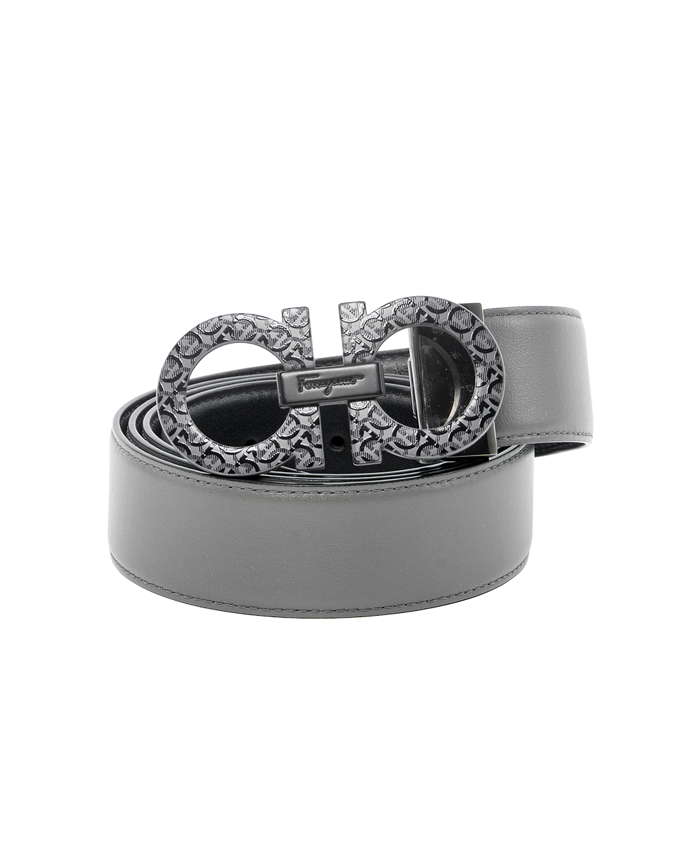 BA253310 FERRAGAMO SALVATORE 120 BLACK GRAY CALF SHW