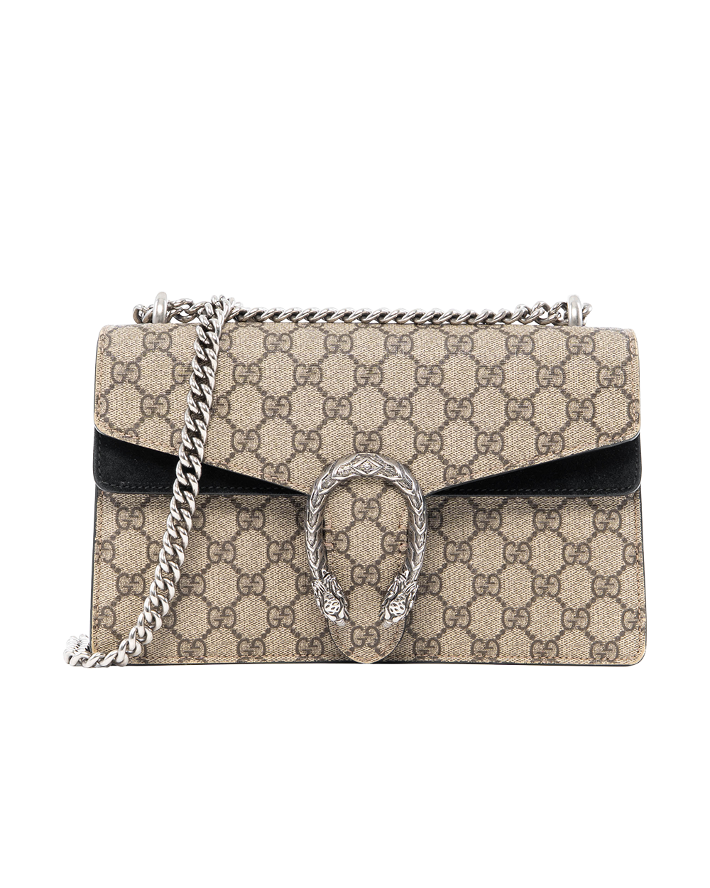 BA253334 GUCCI DIONYSUS SMALL BROWN BLACK GG MONOGRAM CANVAS SHW 400249 498879
