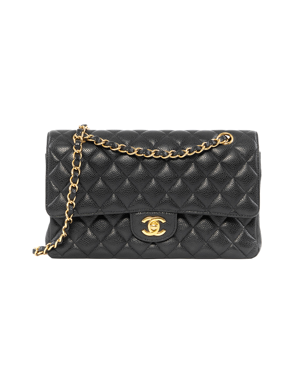 BA253358 CHANEL CLASSIC 10 BLACK CAVIAR GHW 29063058
