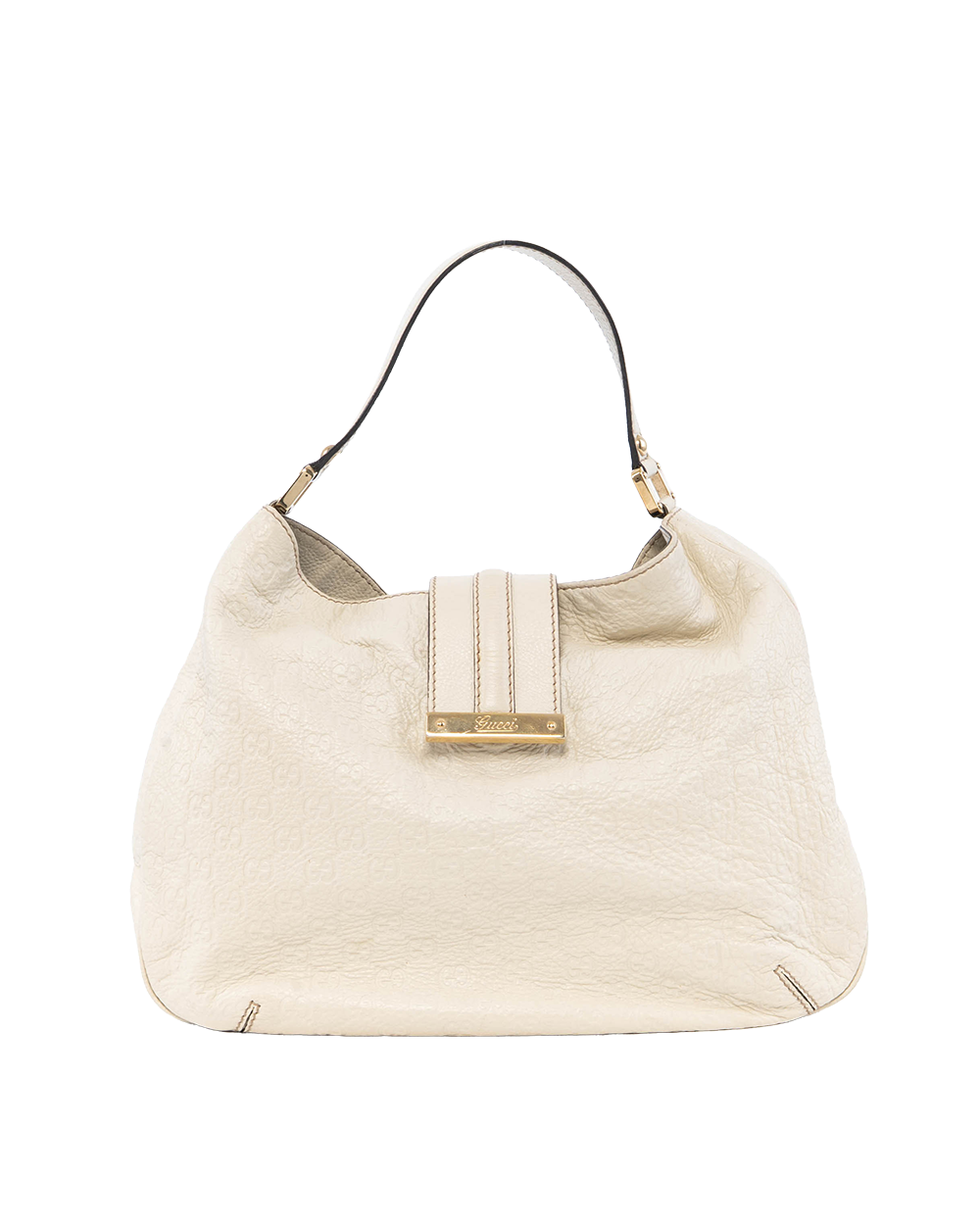 BA253364 GUCCI GUCCISSIMA HOBO LARGE WHITE CALF GHW 233604 523040
