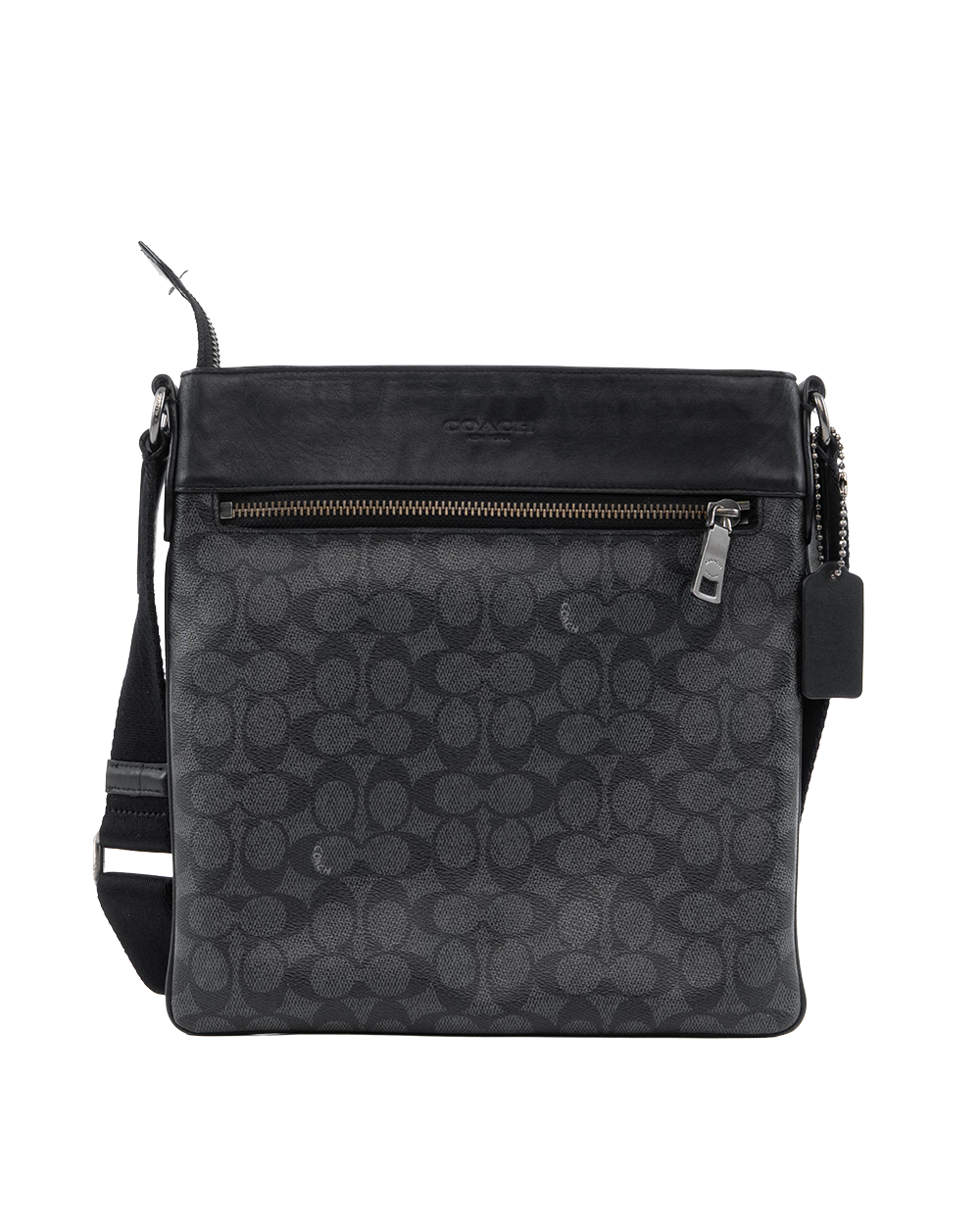 BA253371 COACH MESSENGER BAG BLACK CANVAS SHW