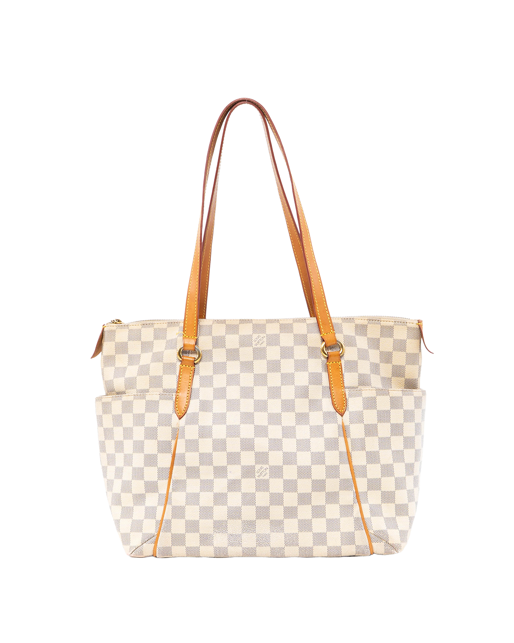 BA253405 LV TOTALLY MM WHITE AZUR DAMIER CANVAS GHW AR0190