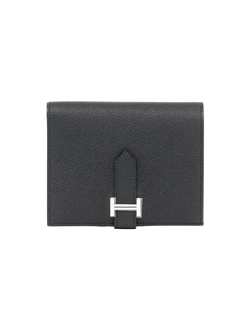 BA253416 HERMES BEARN WALLET SHORT BLACK SHW B NN 011 BZ