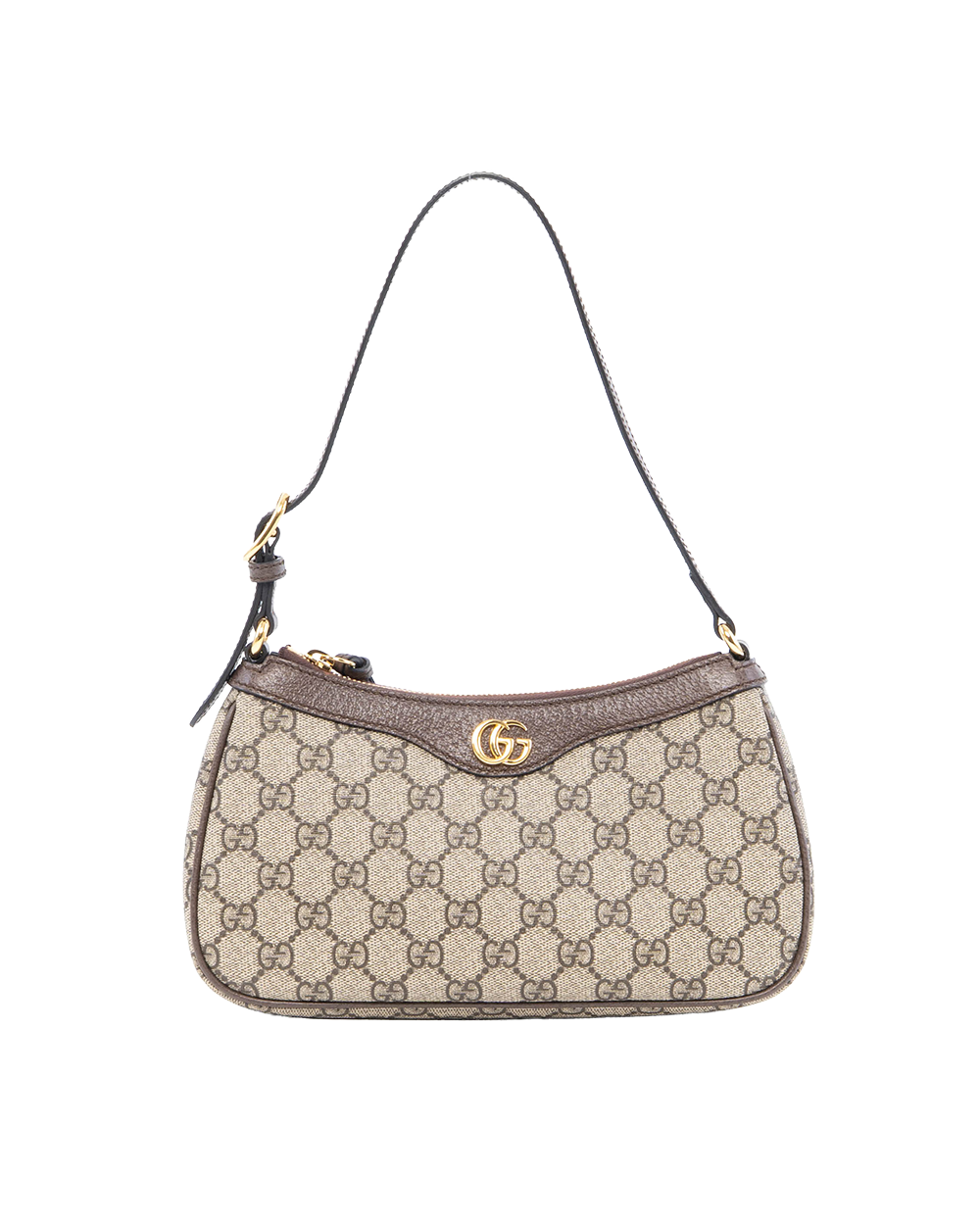 BA253433 GUCCI OPHIDIA SHOULDER BAG BROWN SMALL GG MONOGRAM CANVAS GHW 735145 520981