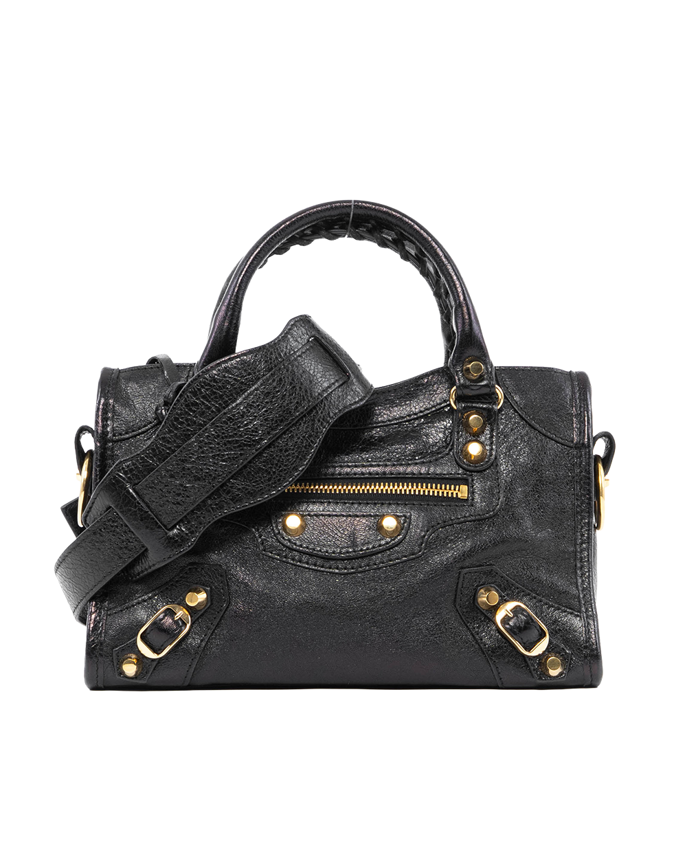 BA253464 BALENCIAGA CITY CLASSIC MINI BLACK CALF GHW 00295 1000 A 528147