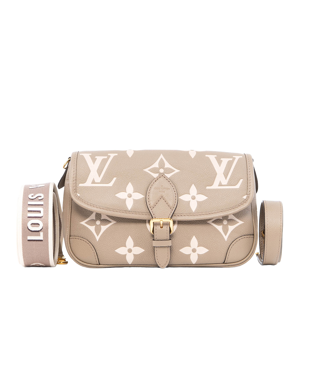 BA253503 LV DIANE PM BEIGE GIANT MONOGRAM CALF GHW MICROCH
