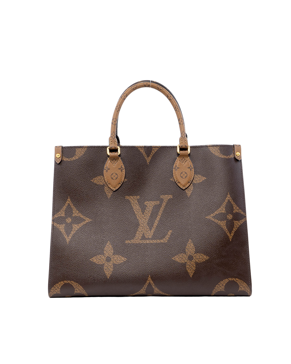BA253574 LV ON THE GO MM BROWN MONOGRAM REVERSE GHW MICROCHIP