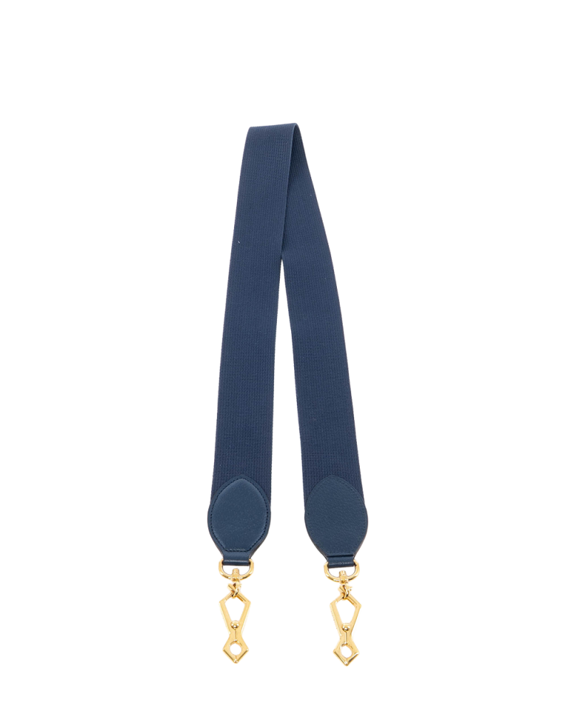 BA253584 GUCCI BAG STRAP BLUE NAVY NYLON GHW