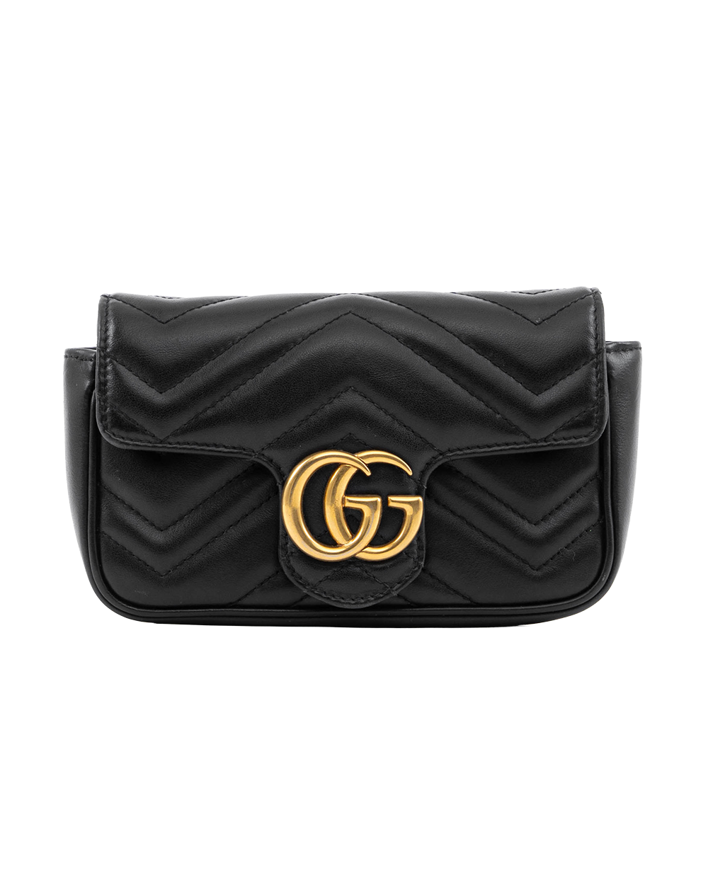 BA253674 GUCCI MARMONT SUPER MINI BLACK CALF GHW 476433 520981