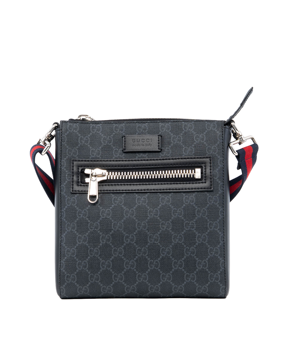 BA253684 GUCCI MESSENGER SMALL BLACK GG SUPREME MONOGRAM CANVAS SHW 523599 498879