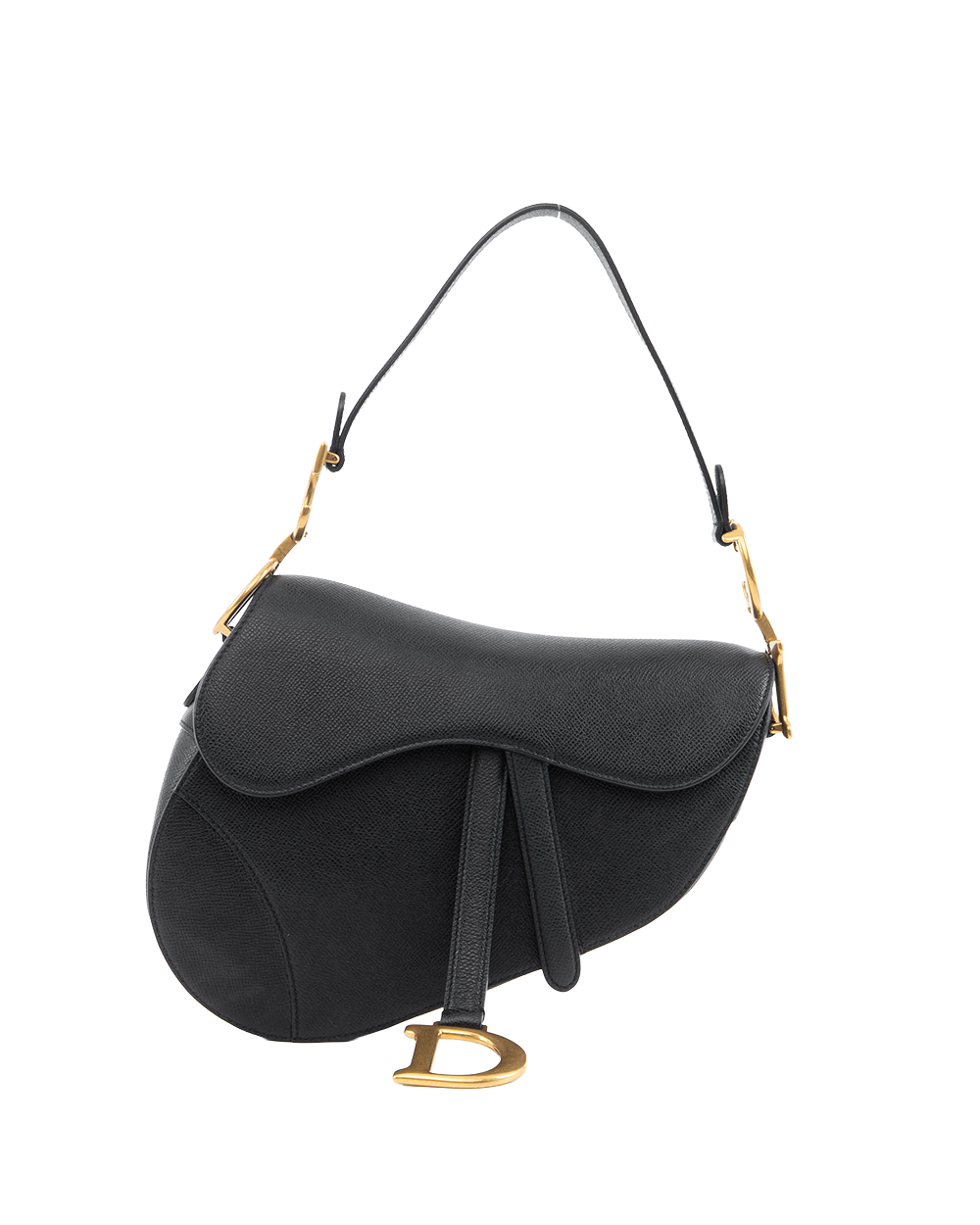 BA253761 DIOR SADDEL MEDIUM BLACK CALF GHW 09 MA 0232