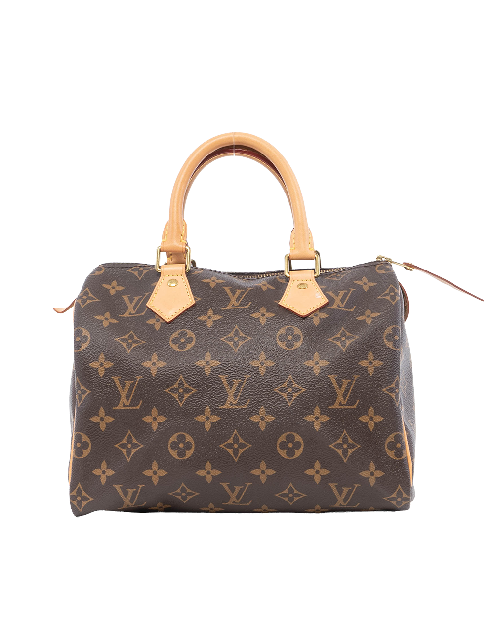 BA253805 LV SPEEDY BAND 25 BROWN MONOGRAM CANVAS GHW MICROCHIP