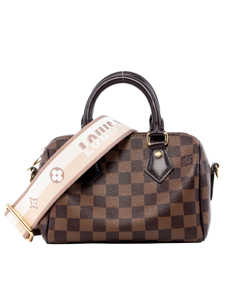 BA253868 LV SPEEDY BANDOULIERE 20 BROWN DAMIER CANVAS GHW MICROCHI
