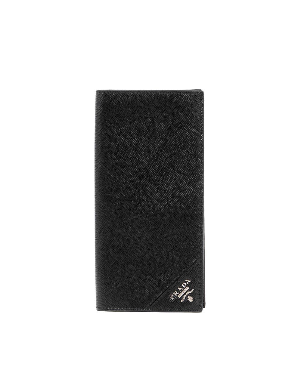 BA253957 PRADA BI FOLD WALLET LONG BLACK CANVAS SHW