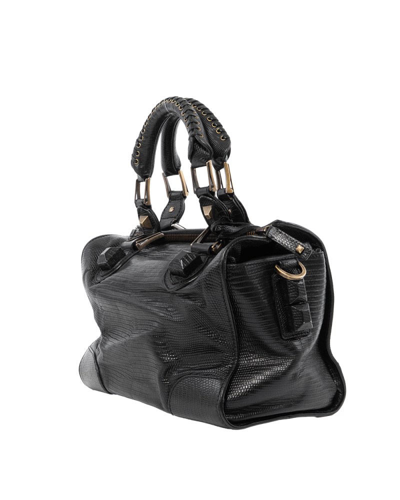 BALENCIAGA CASSETTE PM BLACK LIZARD GHW 0155
