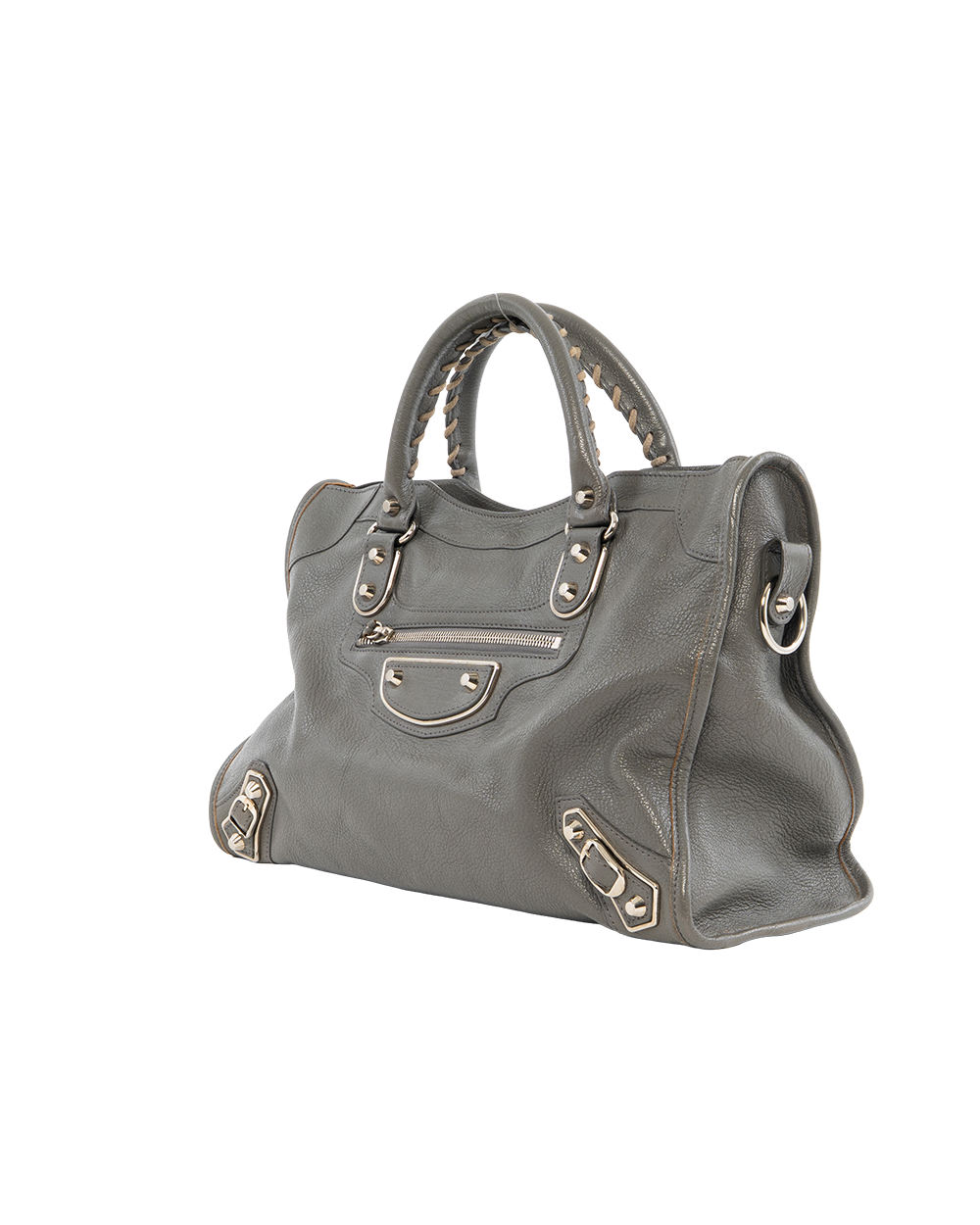BALENCIAGA CITY CLASSIC MEDIUM GRAY LIGHT GRAY CALF SHW 390154 1360 C 535269 4084