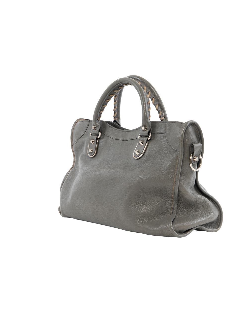 BALENCIAGA CITY CLASSIC MEDIUM GRAY LIGHT GRAY CALF SHW 390154 1360 C 535269 4085