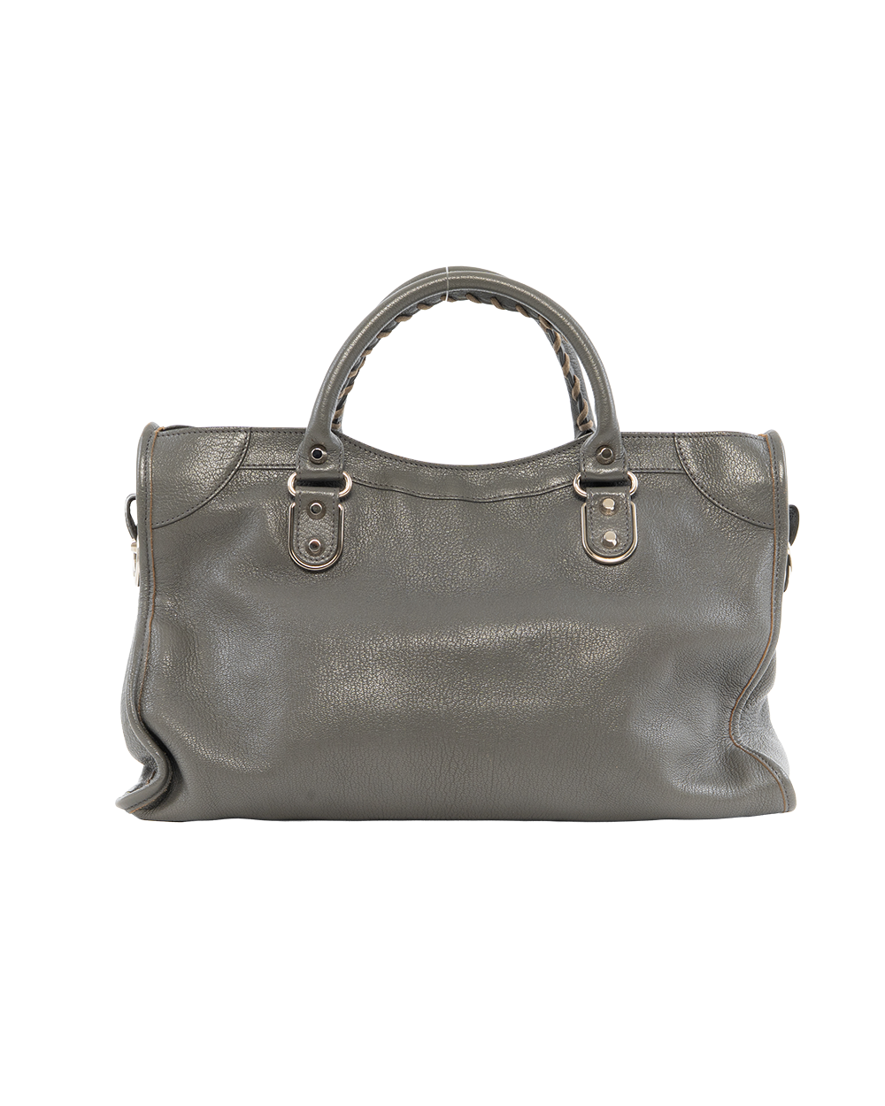 BALENCIAGA CITY CLASSIC MEDIUM GRAY LIGHT GRAY CALF SHW 390154 1360 C 535269 4086