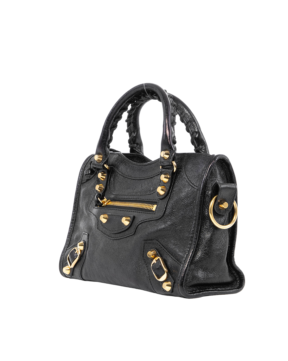 BALENCIAGA CITY CLASSIC MINI BLACK CALF GHW 00295 1000 A 528147 0638