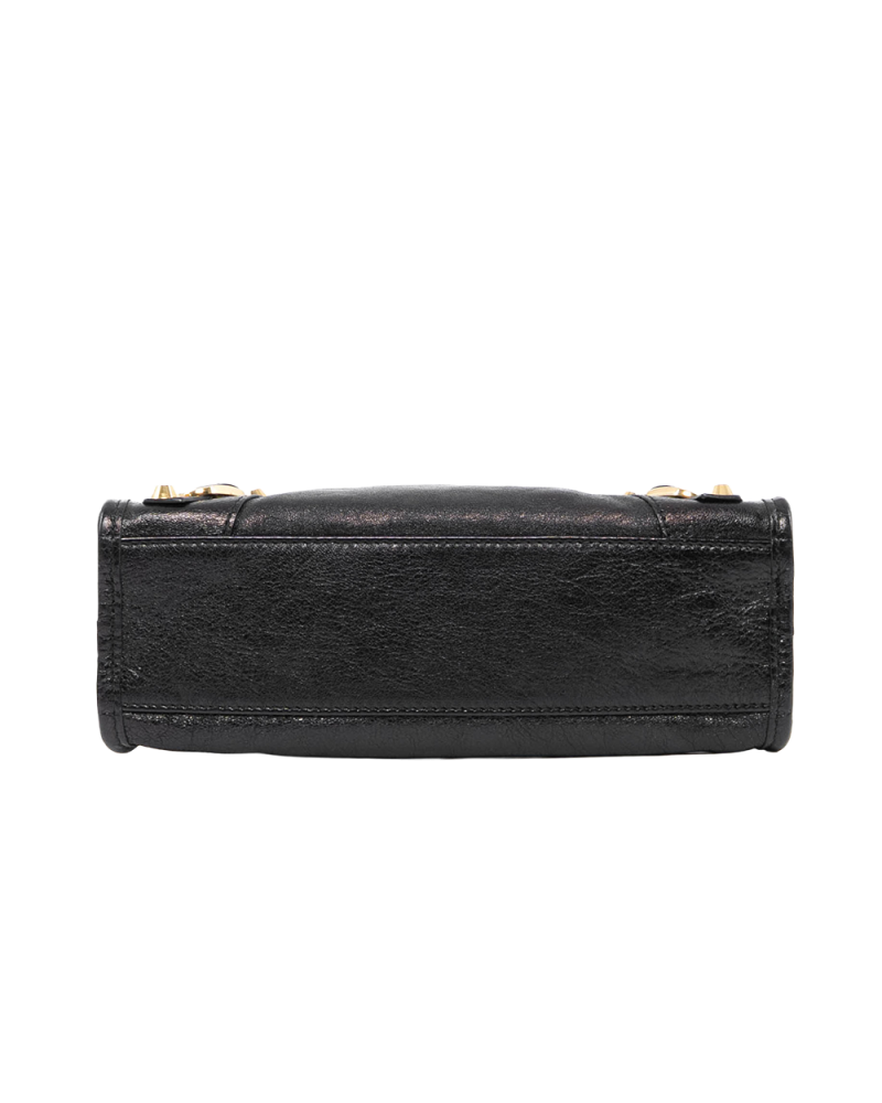BALENCIAGA CITY CLASSIC MINI BLACK CALF GHW 00295 1000 A 528147 0646