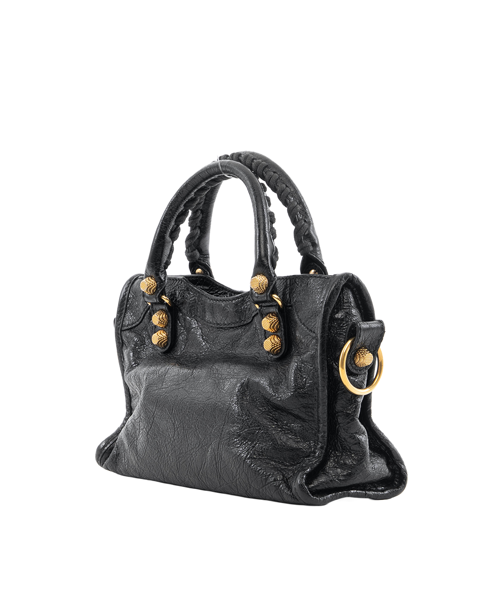 BALENCIAGA CITY CLASSIC MINI BLACK CALF GHW 527277 0715