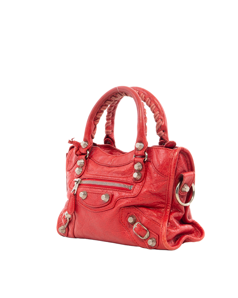 BALENCIAGA CITY CLASSIC MINI RED CALF SHW 309544 6420 I 527276 7410