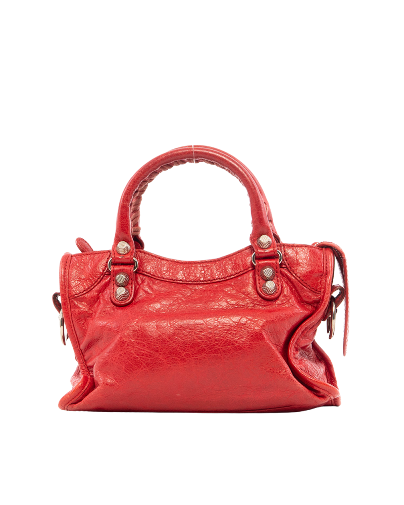 BALENCIAGA CITY CLASSIC MINI RED CALF SHW 309544 6420 I 527276 7412