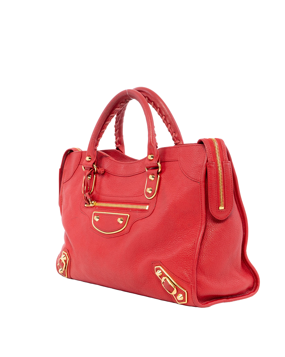 BALENCIAGA CITY EDGE MEDIUM RED CALF GHW 535269 02300