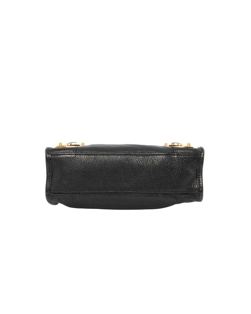BALENCIAGA CITY EDGE MINI BLACK CALF GHW 390160 1000 A 528147 6028