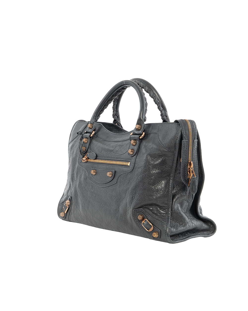BALENCIAGA CITY MEDIUM GRAY CALF GHW 281770 1202 527589 4068