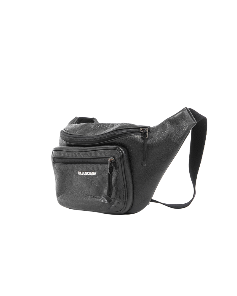 BALENCIAGA EXPLORER BELT BAG BLACK CALF RHW 529550 1000 V 00212 5506