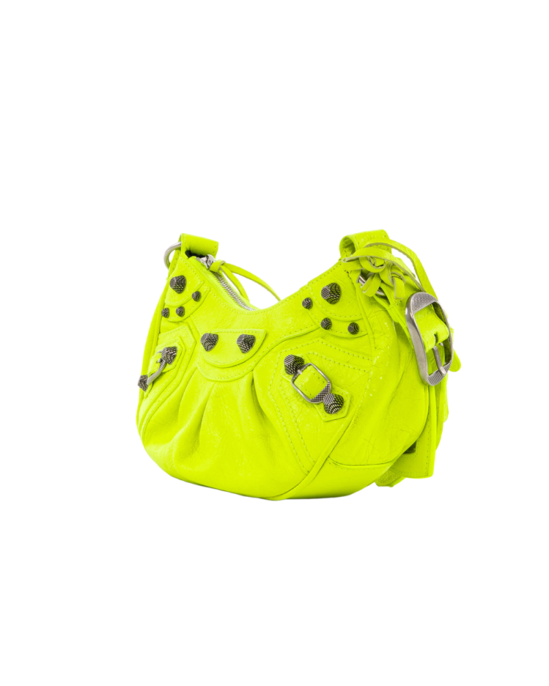 BALENCIAGA LE CAGOLE GREEN NEON CALF SHW 7216