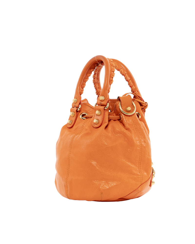 BALENCIAGA POM POM MINI ORANGE CALF GHW 285439 7510 J 1669 4129
