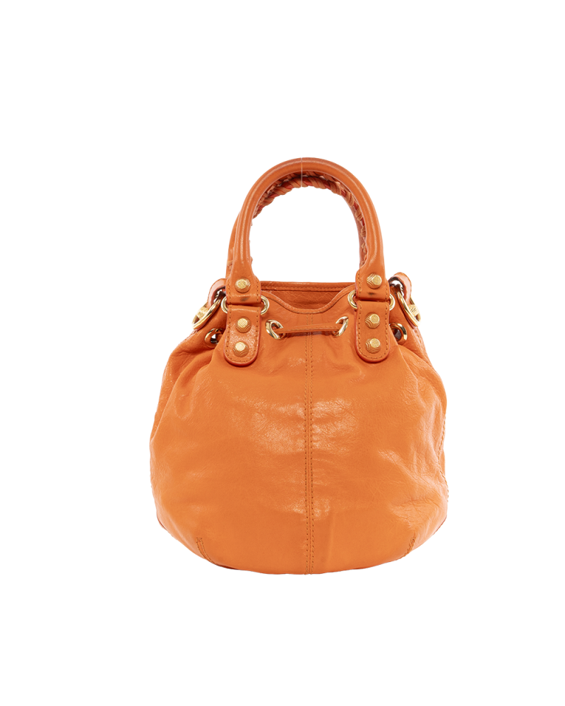 BALENCIAGA POM POM MINI ORANGE CALF GHW 285439 7510 J 1669 4130