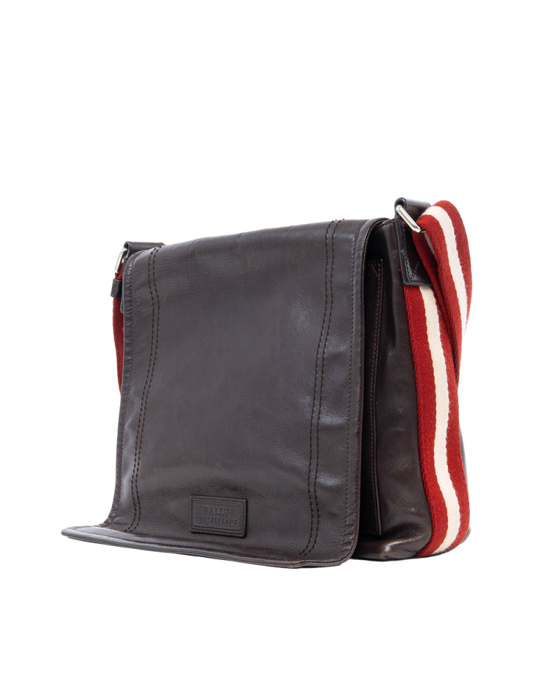 BALLY MESSENGER BAG BLACK CALF SHW 4156
