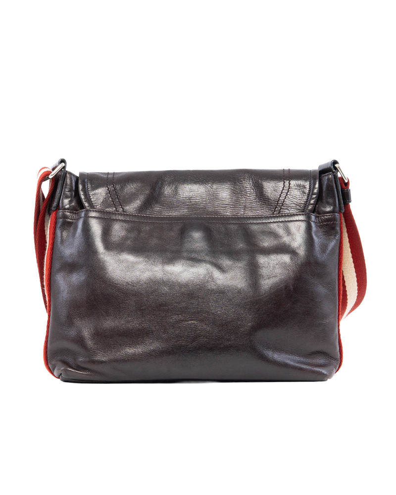 BALLY MESSENGER BAG BLACK CALF SHW 4158
