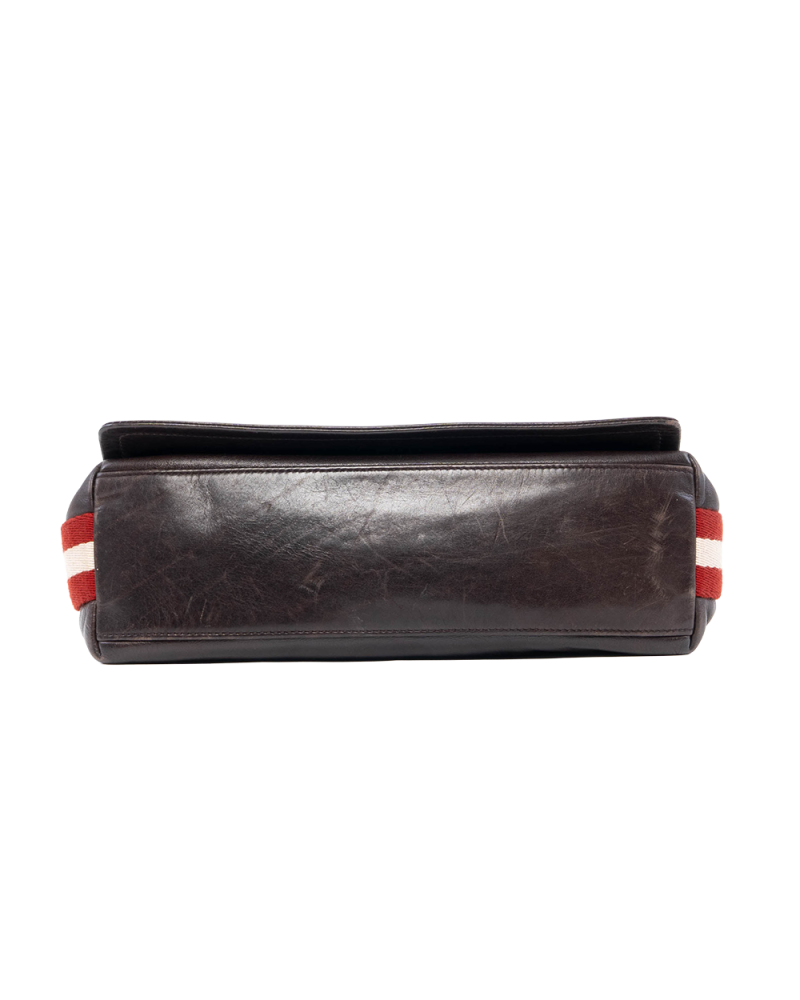BALLY MESSENGER BAG BLACK CALF SHW 4159