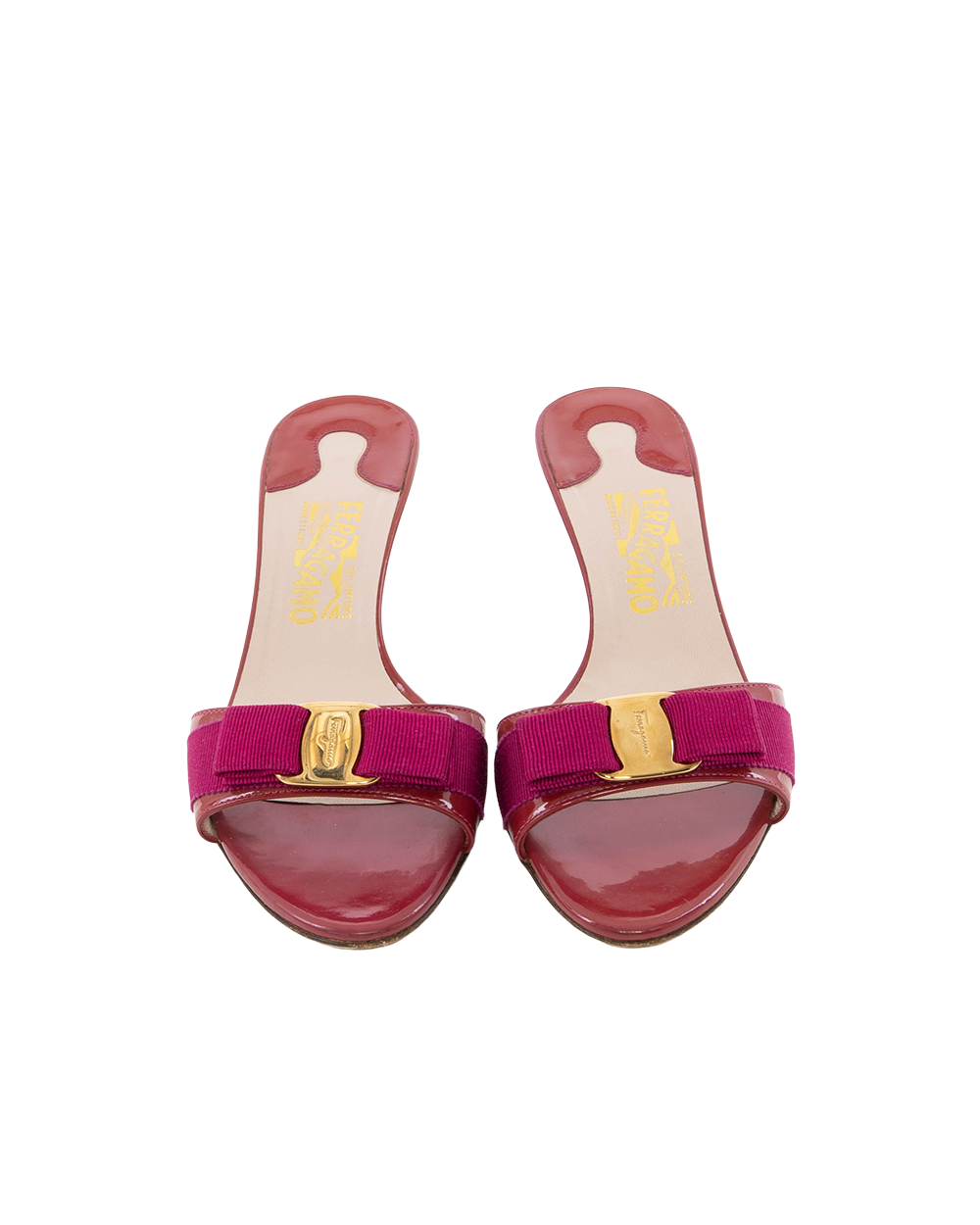 BB243931 FERRAGAMO SALVATORE 8.5 PINK BOW GHW