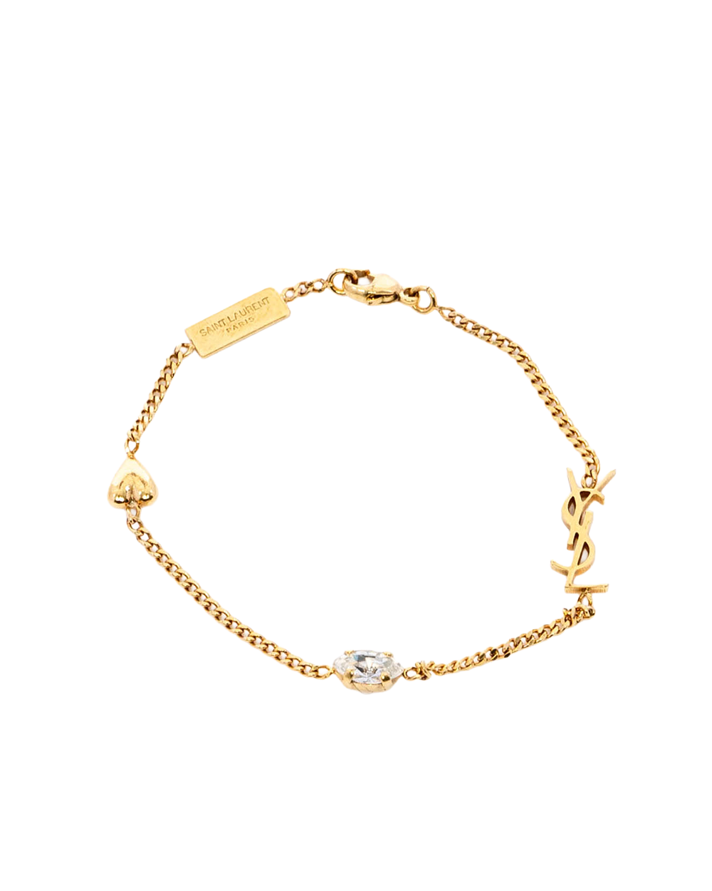 BB251446 YSL BRACELET HEART 1 DIAMOND GHW