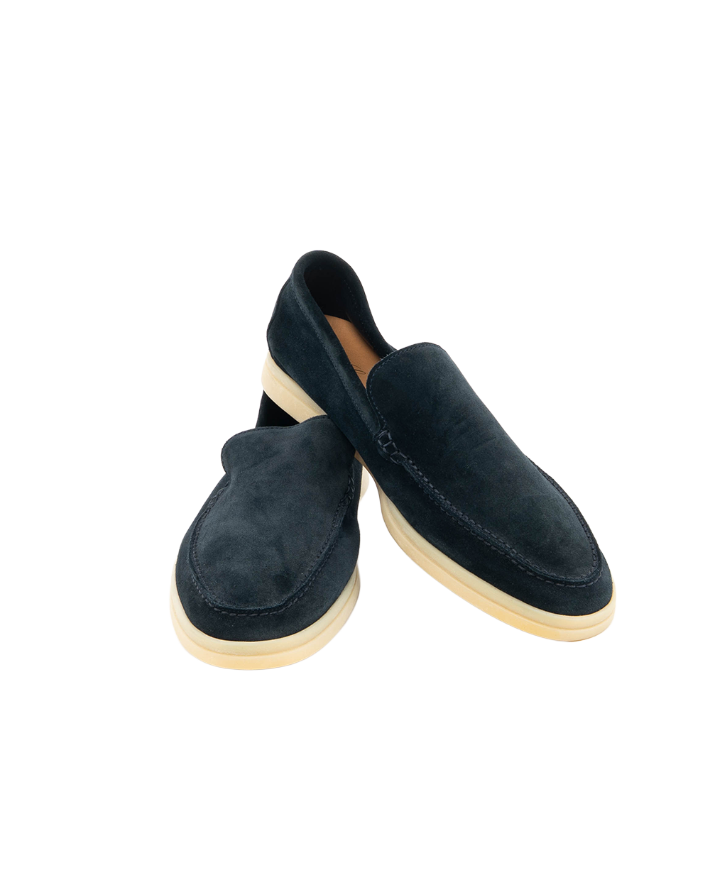BB251793 LORO PIANA SUMMER WALK LOAFER 40 BLUE NAVY CALF