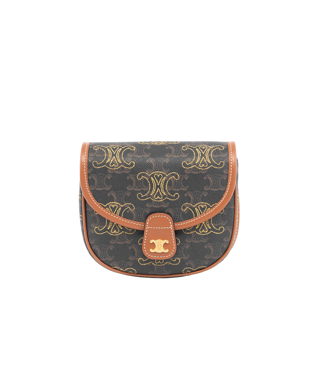 BB252052 CELINE BESACE TRIOMPHE MINI BROWN MONOGRAM CANVAS GHW FCU 0282