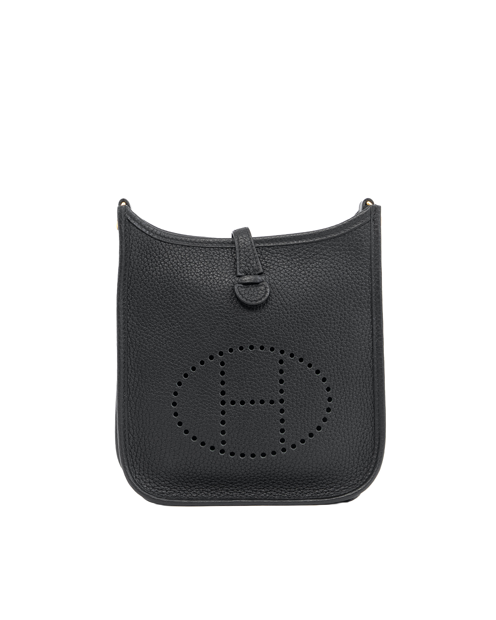 BB252056 HERMES EVELYNE MINI NOIR BLACK TOGO GHW T T 00X