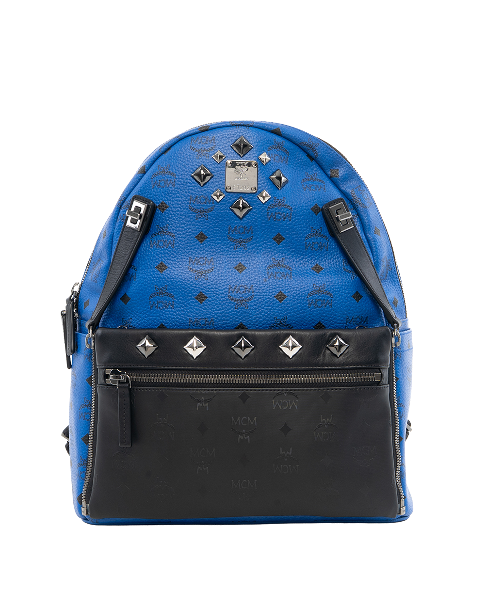 BB252111 MCM BACKPACK ROCKSTUD LARGE BLUE BLACK SHW MMK5AXL69LM001