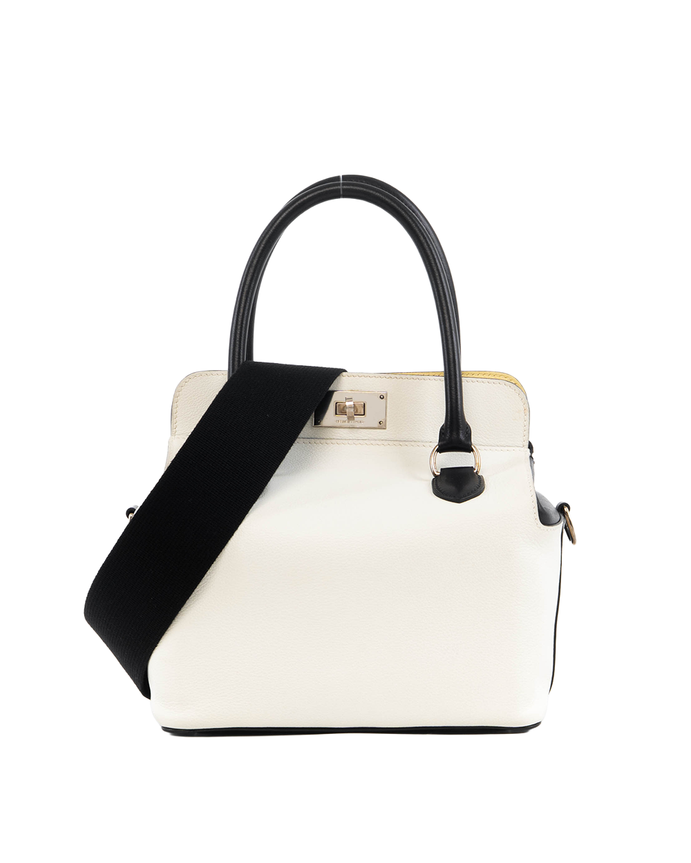 BB252136 HERMES TOOLBOX 20 WHITE BLACK SHW X BY 011 C