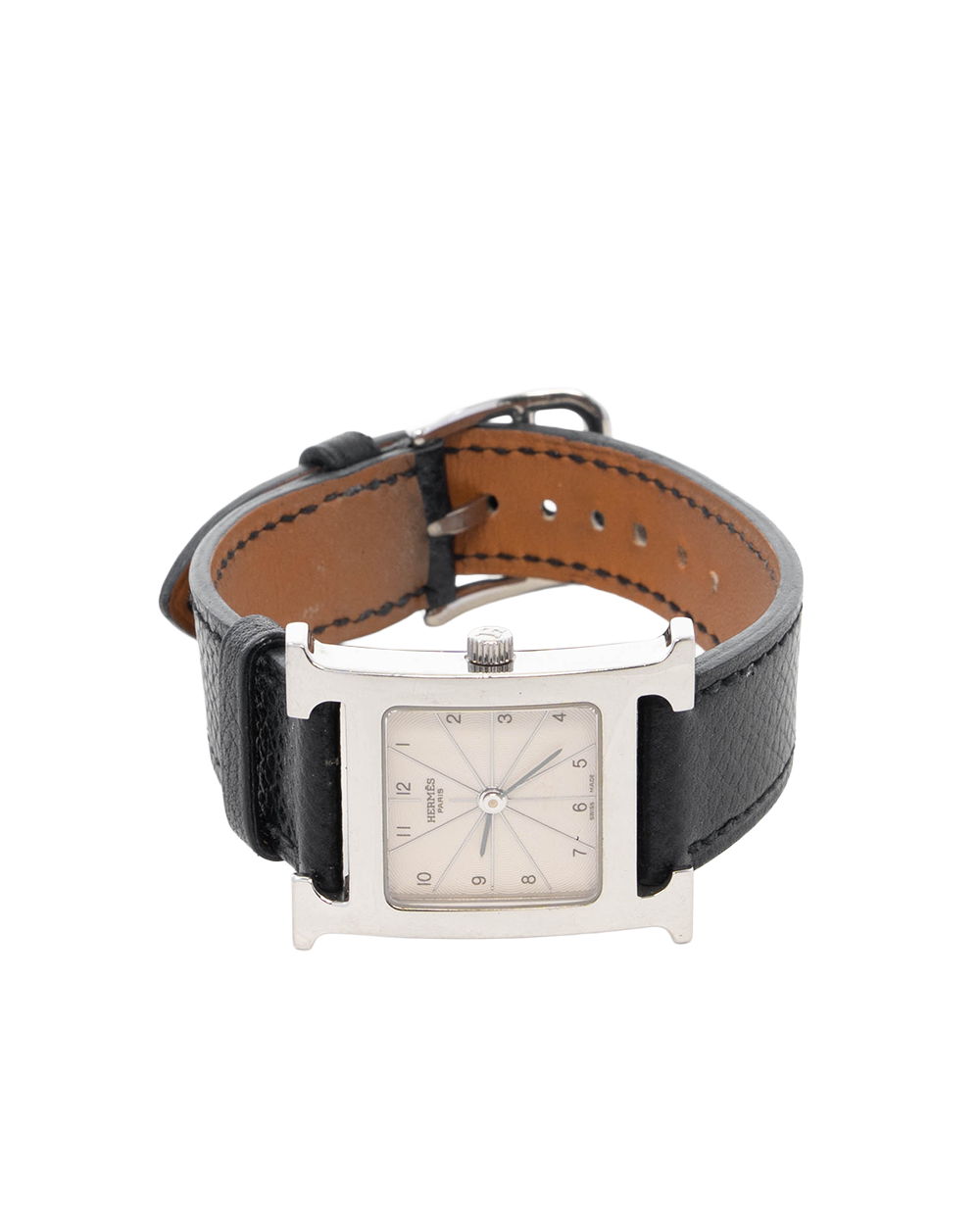 BB252137 HERMES H WATCH BLACK EPSOM SHW HH1 210 1957108