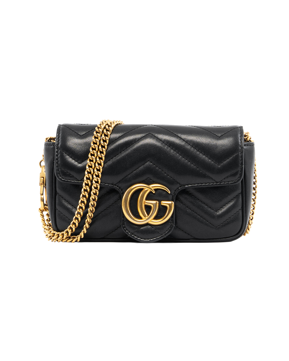 BB252138 GUCCI MARMONT SUPER MINI BLACK CALF GHW 476455 0416